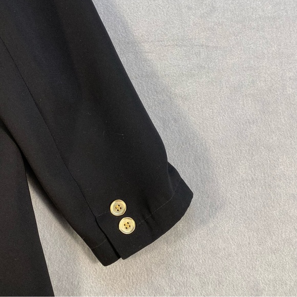 Kasper Women’s Black Blazer with Gold Buttons Accents, long sleeves, lined, 12 - Picture 4 of 12
